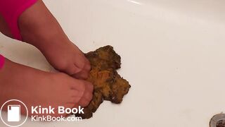 Very Sexy Asian Nylon Feet Full of Fido Shit