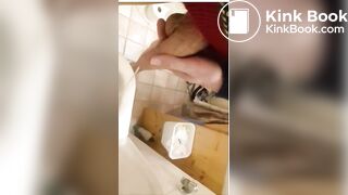 Twink plays with brush and makes it dirty