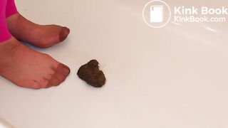 ultra sexy nyloned asian play brown shit tonight