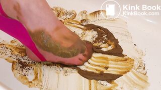 ultra sexy nyloned asian play brown shit tonight