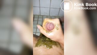 Smearing shit on my teen cock