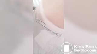 Beautiful girl poops in the toilet 16