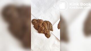 Scat loving babe shits for us 4