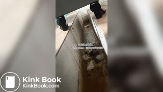 Beautiful girl poops in the toilet 20