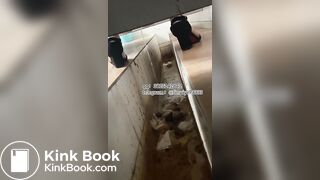 Beautiful girl poops in the toilet 20