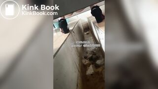 Beautiful girl poops in the toilet 20