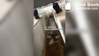 Beautiful girl poops in the toilet 20