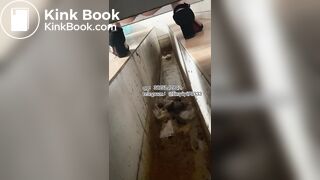 Beautiful girl poops in the toilet 20