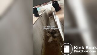 Beautiful girl poops in the toilet 20