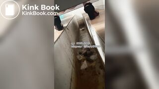 Beautiful girl poops in the toilet 20