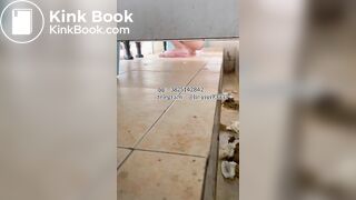 Beautiful girl poops in the toilet 20