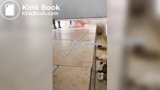 Beautiful girl poops in the toilet 20