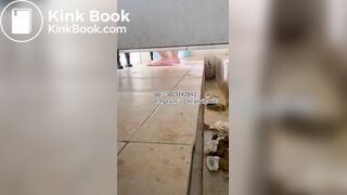 Beautiful girl poops in the toilet 20