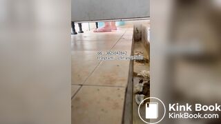 Beautiful girl poops in the toilet 20