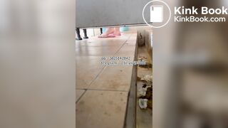 Beautiful girl poops in the toilet 20