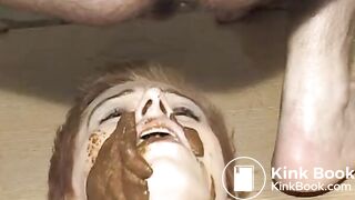 Scat_Face 5 | 3 men make shit face for bitch