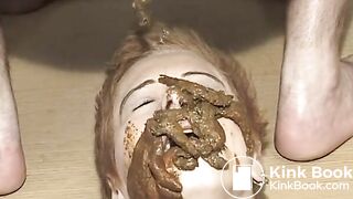 Scat_Face 5 | 3 men make shit face for bitch