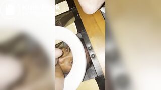 Asian shit hole eating