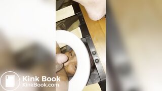 Asian shit hole eating