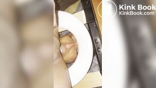 Asian shit hole eating