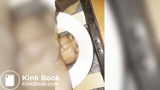 Asian shit hole eating