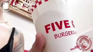 Dine and dump at Five GUYS @scatdark