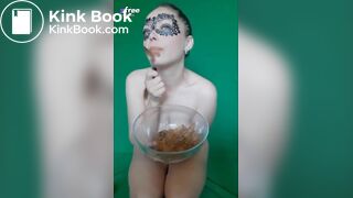 masked milf eating shit