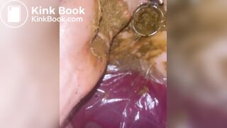wretchedCunt being filled with shit like a pig