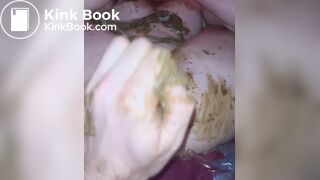 wretchedCunt being filled with shit like a pig