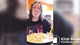 Eating w/mouth open then shitting