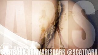 Big poop on white panties @scatdark