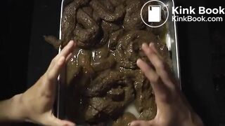 Scat covered bondage slave