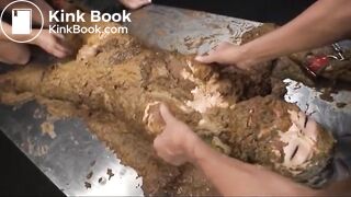 Scat covered bondage slave