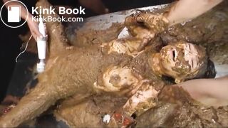 Scat covered bondage slave