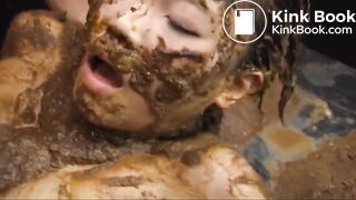 Scat covered bondage slave