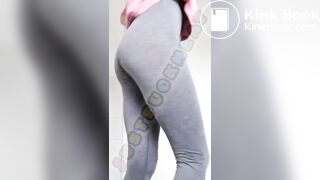 Pierced pussy and plugged arse pissing