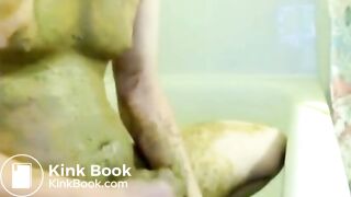 covering his body with shit