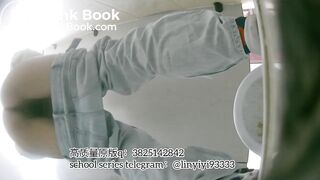 Beautiful girl poops in the toilet 24