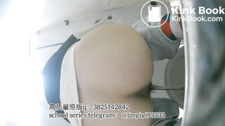 Beautiful girl poops in the toilet 24
