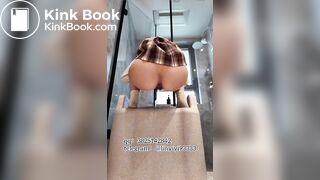 Beautiful girl poops in the toilet 20