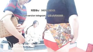 Beautiful girl poops in the toilet 11
