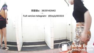 Beautiful girl poops in the toilet 11