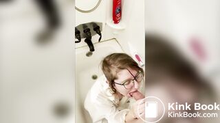 nerdy girl's first time being a piss whore
