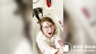 nerdy girl's first time being a piss whore