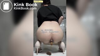 Beautiful girl poops in the toilet 20