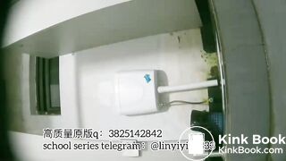 Beautiful girl poops in the toilet 24