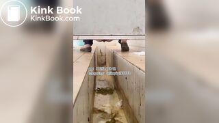 Beautiful girl poops in the toilet 20