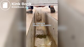 Beautiful girl poops in the toilet 20