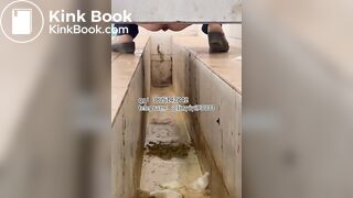 Beautiful girl poops in the toilet 20