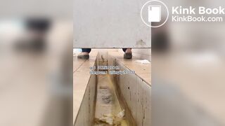 Beautiful girl poops in the toilet 20